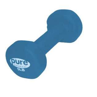 Pure Fitness Neoprene Dumbbell   Weight: 5 lbs at 