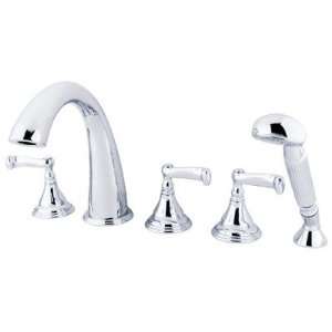   French Lever Handles and Hand Shower   5 PIece Finish Polished Chrome