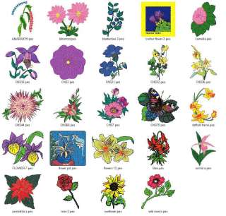 FLOWERS/FLORAL COLL V.1   LD MACHINE EMBROIDERY DESIGNS  