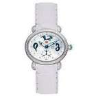 Michele Womans MWW03E000065 CSX Blue Diamond White Leather Watch