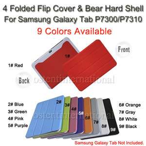 Samsung Galaxy Tab 8.9 P7300/P7310 Leather Case 4 Folded Cover & Bear 