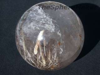   QUARTZ SPHERE w INCLUSIONS AWESOME CRYSTAL BALL BRAZIL 104 mm  