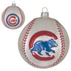   Sports Decor Pack of 2 MLB Chicago Cubs Glass Hat Christmas Ornaments