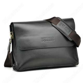 Large High Quality Mens Genuine Leather Shoulder Briefcase Messenger 