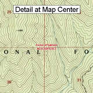  USGS Topographic Quadrangle Map   Forks of Salmon, California 