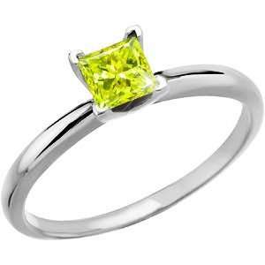   with Fancy Greenish Yellow Diamond 1/2 carat Brilliant cut Jewelry