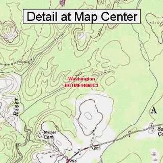   Topographic Quadrangle Map   Washington, Maine (Folded/Waterproof