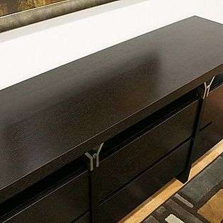 Repton Dark Brown Wood Modern Buffet / Storage Cabinet  Baxton Studio 