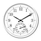 Taylor Decorative Clock with 14 Thermometer in White