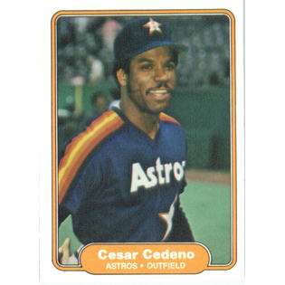 1982 Fleer # 213 Cesar Cedeno Houston Astros Baseball Card  Fleer 
