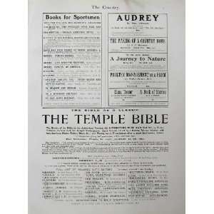  1902 Advertisement Temple Bible Books Sportsmen Stories 