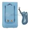 BLUE SKIN LEATHER CASE w/Lanyard&Stand FOR ITOUCH IPOD TOUCH 1ST 2ND 