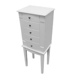  Vanna Mele & Co. Jewelry Armoire in White Jewelry