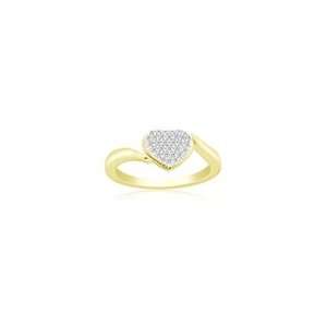  0.15 Cts Diamond Ring in 14K White Gold 8.5 Jewelry