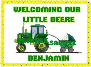 John Deere Tractor Baby Shower Edible Frosting Cake To*  