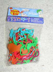 PHINEAS AND FERB SILLY BANDZ BANDS 24 PIECES UK SELLER  