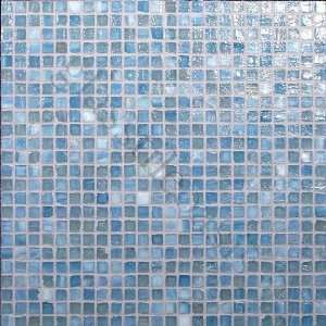  Blue Pool Glossy & Iridescent Glass Tile   16997