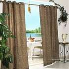   Outdoor Grommet Top Curtain Panel in Chocolate   Size 63 H x 50 W