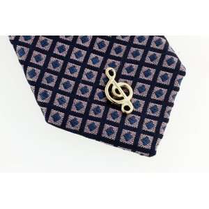  JJ Weston treble clef music note tie tac. Made in the USA 