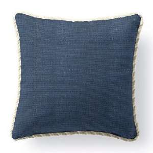  Outdoor Square Pillow in Sunbrella Blue with Cording   17 