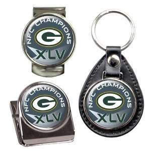  Green Bay Packers NFC Champ Magnet Clip, Key Chain & Money 