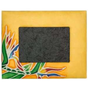  Floral Paper Mulberry Picture Frame   Yellow (4x6)