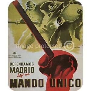  Mando Unico Spanish Civil War Vintage Propaganda MOUSE PAD 