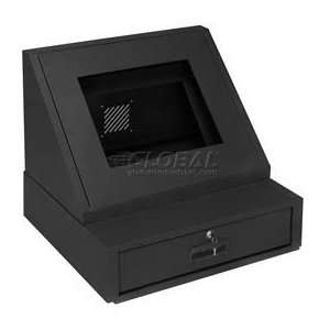   Console Counter Top Security Computer Cabinet   Black: Home & Kitchen