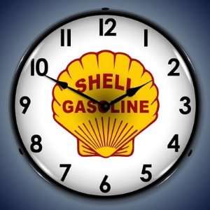  Colorful Shell Gasoline 14 Inch Lighted Wall Clock 