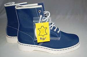 NEW DR MARTENS 13450 Tectuff Leather 8 Eye Boots Navy Blue Boot Size 