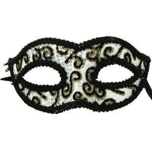   Petite Costume Mardi Gras Mask Silver Leopard Print Toys & Games