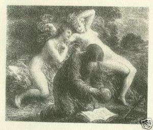 Fantin Latour Idyl Lithograph  