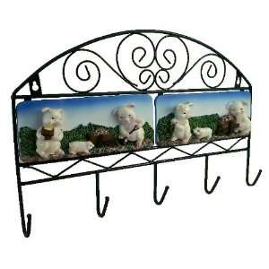  Wrought iron wall hanging Hook Country Farm Pig Piggy 