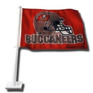   Bay Buccaneers Car Flag (Helmet Red Background)