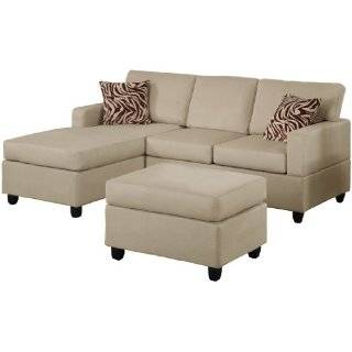   Sleeper Sofa with Storage and Pillows Brown Microfiber: Home & Kitchen