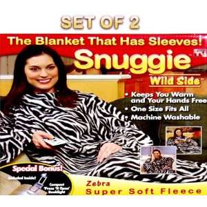  Snuggie Zebra Print with Booklight (Set of 2): Home 