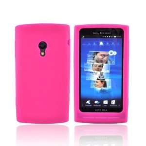  PINK for Sony Ericsson Xperia X10 Silicone Case Cover 
