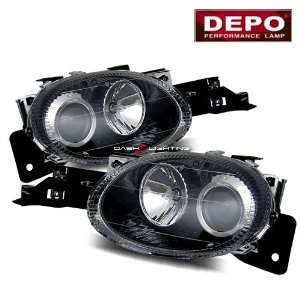  95 99 Dodge Neon Projector Headlights   Black by DEPO Automotive