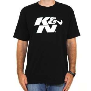  K&N 88 6023 S White on Black K&N Logo Mens Small T Shirt 