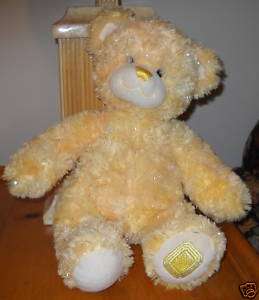 Build a Bear Yellow Sparkly Plush Stuffed Toy  