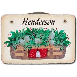   in Maine Personalized 8x12 Slate Winter Basket Sign
