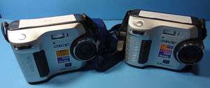 LOT OF 2 SONY MVC FD200 CAMERAS FOR PARTS OR REPAIR  
