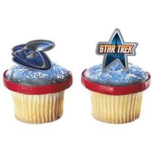 Star Trek Enterprise Cupcake Rings   12ct 