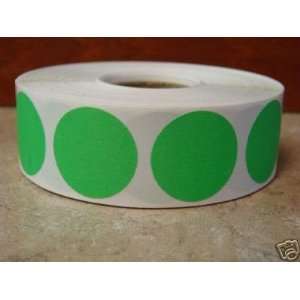   Rolls 5100 1 in Round Green Thermal Transfer Labels: Office Products