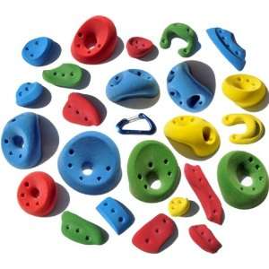 25 Pack of Kids Climbing Holds Bright Tones Screw Ons Set #1  