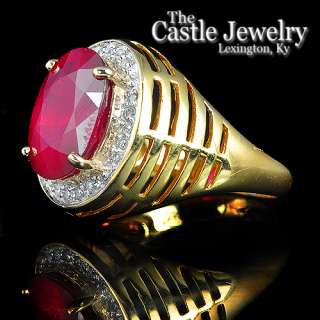 This Open Mount Mens Ruby and Diamond Ring Is Now For Sale At The 