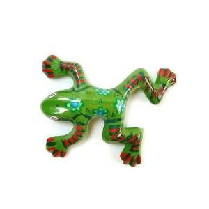    Mexican Nahuas Indians Hand Painted Green Frog: Everything Else