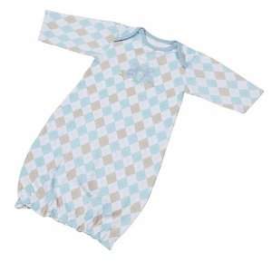  Maison Chic Boy Printed Jersey Gown, Blue Baby