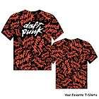 Licensed Daft Punk Repeated All Over Logos Adult Shirt S XL