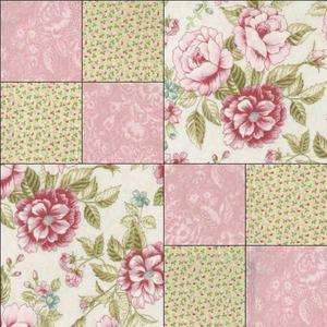 Shabby Rose Cottage Floral Pink Quilt Kit Precut Fabric  